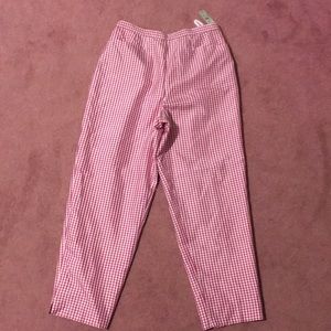 Talbots silk gingham pants